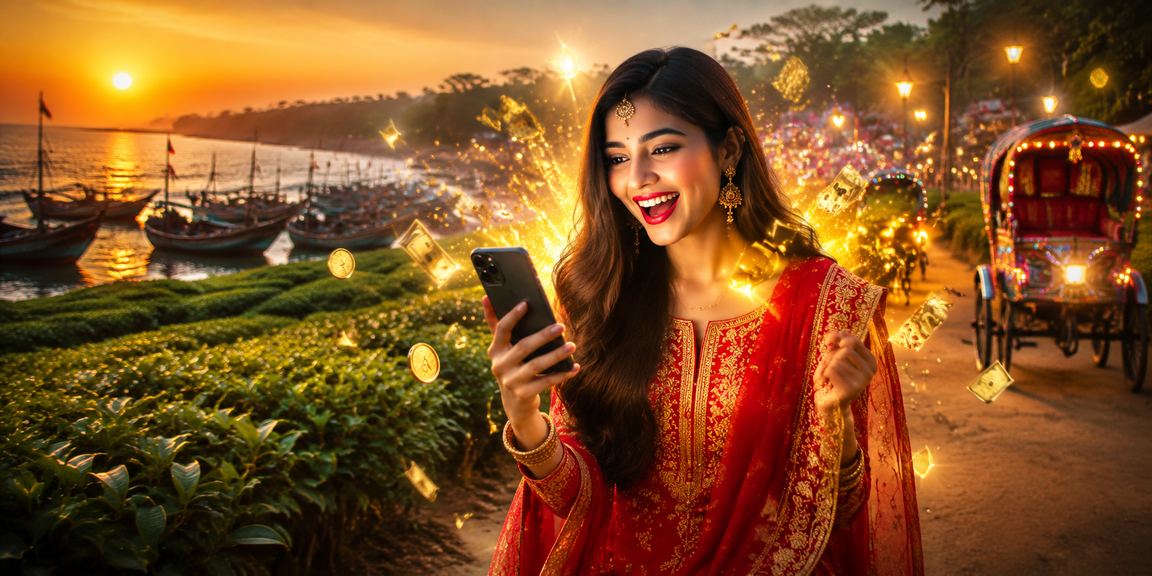 A member enjoying 4966 VIP mobile casino during Eid celebrations in Dhaka